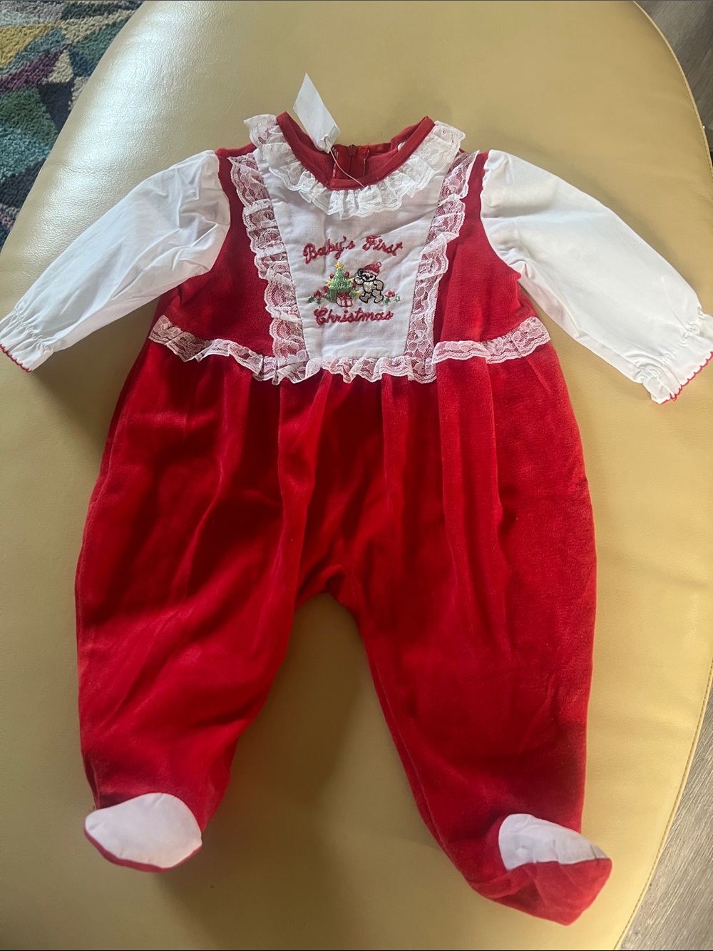 BNWT Vintage Baby’s First Christmas Romper